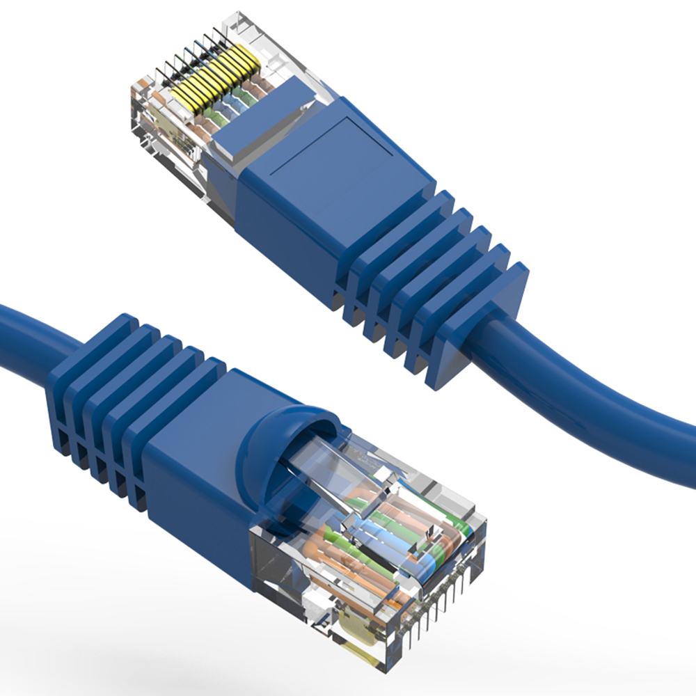 CAT5e 350 MHz Molded Patch Cable, 7 ft, Blue